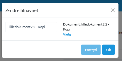 Ændre filnavnet