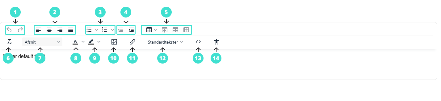 Features i tekstredigering