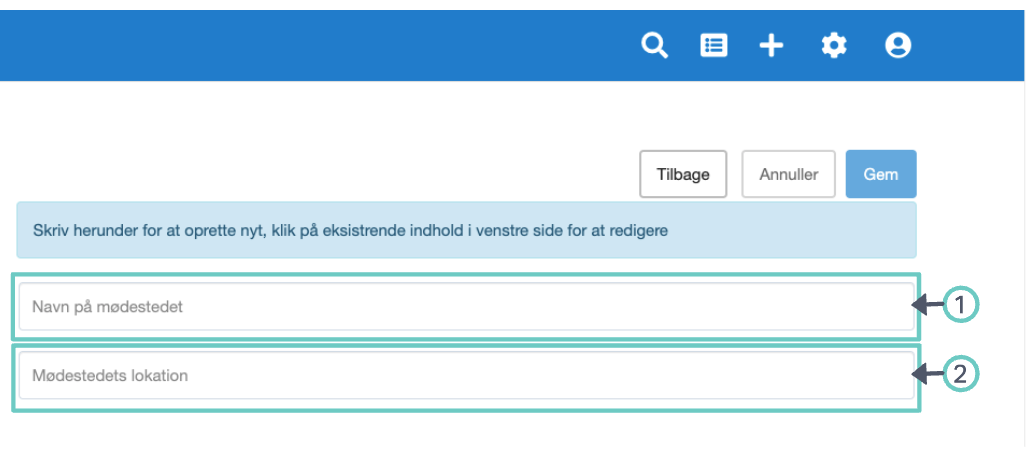 Opret mødested